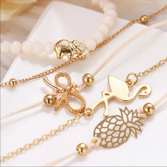 FLAMINGO ♡ 5 Bracelets GIFT SET - Picture 4 of 8